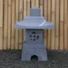 Product image 1 of the product “Japanese style Garden Lantern, made from Andesit Stone. Multipart. 55 cm Height, Roof is 40 cm width. ”